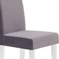 Benzara Gray Curved Back Velvet Upholstered Modern Dining Chair, Set of Two