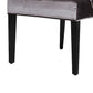 Benzara Gray Fabric Sloped Back Dining Chair With Diamond Tufting Set of Two