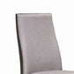 Benzara Gray Fabric Upholstered Wooden Dining Chair Set of Two