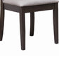 Benzara Gray Fabric Upholstered Wooden Dining Chair Set of Two