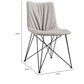 Benzara Gray Leatherette Contoured Dining Chair With Interconnected Legs Set of Two