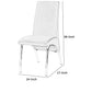 Benzara Gray Leatherette Dining Chair With Chrome Metal Legs Set of Two