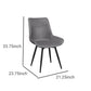 Benzara Gray Leatherette Dining Chair With Diamond Pattern Stitching Set of Two