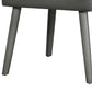 Benzara Gray Leatherette Dining Chair With Splayed Wooden Legs Set of Two