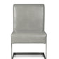 Benzara Gray Leatherette Upholstered Dining Chair With Cantilever Base