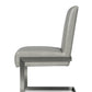 Benzara Gray Leatherette Upholstered Dining Chair With Cantilever Base