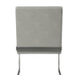 Benzara Gray Leatherette Upholstered Dining Chair With Cantilever Base