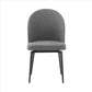 Benzara Gray Swivel Fabric Dining Chair With Curved Backrest Set of Two