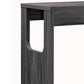 Benzara Gray Transitional Style Wooden Bar Table With 3 Tier Side Shelves