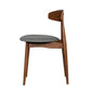 Benzara Gray and Brown Grained Wooden Dining Chair With Padded Seat Set of Two