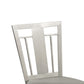 Benzara Silver Metal Dining Chair With Leatherette Seat, Set of Two