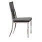 Benzara Silver and Gray Metal Dining Side Chair With Acrylic Backing Set of Two