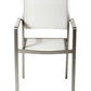 Benzara White Aluminium Frame Dining Chair Set of Six