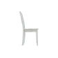 Benzara White Wooden Dining Chair With X Shaped Back Set of Two