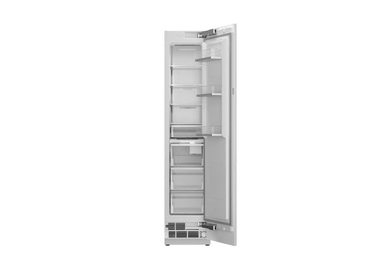 Bertazzoni 18" 8.6 Cu.Ft Stainless Steel Panel Ready Column Built-In Freezer With Ice Maker and Right Swing Door