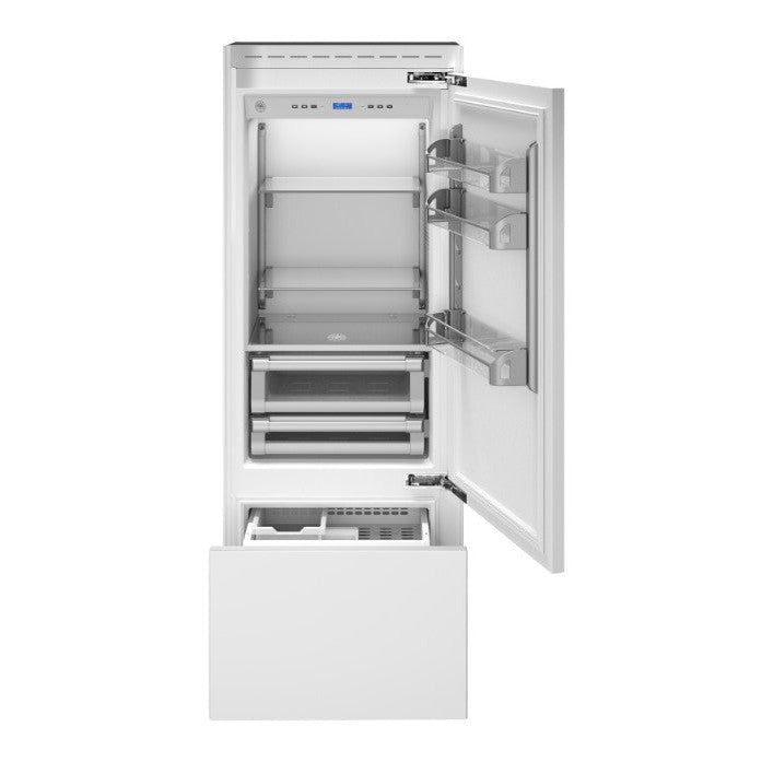 Bertazzoni 30" 14 Cu.Ft. Stainless Steel Panel Ready Bottom Mount Refrigerator With Right Swing Door