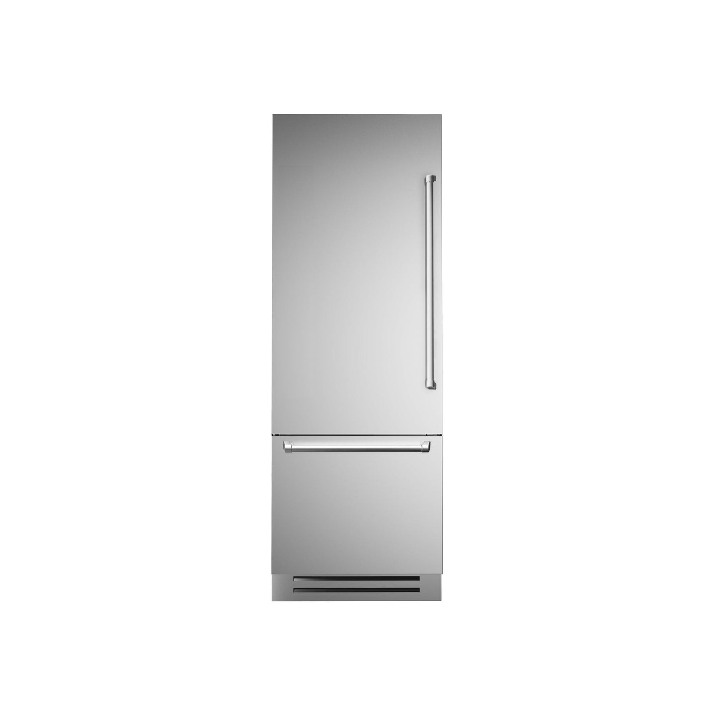 Bertazzoni 30" 15.5 Cu.Ft. Stainless Steel Built-In Bottom Mount Refrigerator With Ice Maker and Left Swing Door