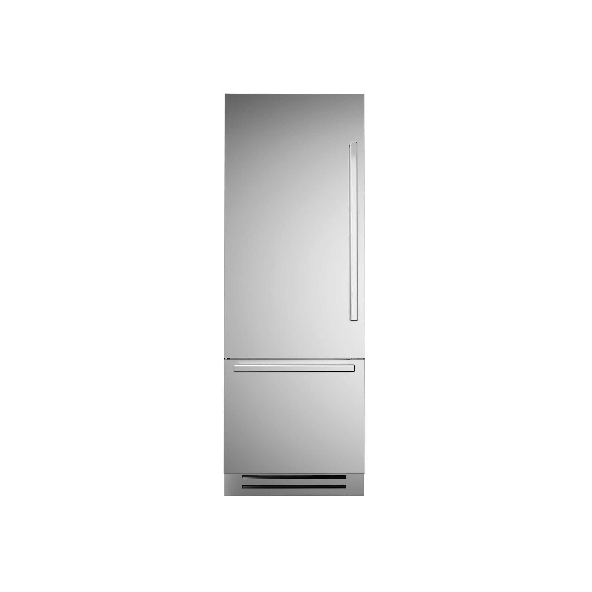 Bertazzoni 30" 15.5 Cu.Ft. Stainless Steel Built-In Bottom Mount Refrigerator With Ice Maker and Left Swing Door