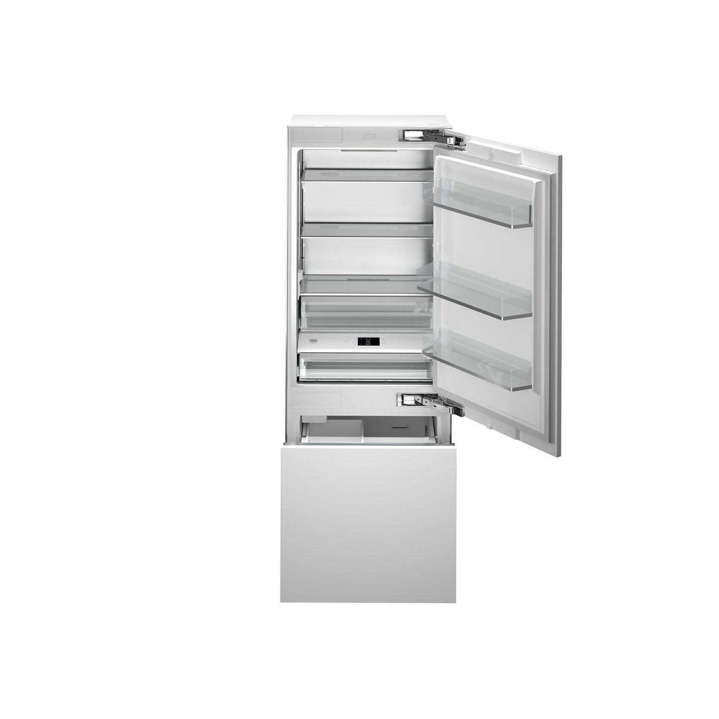 Bertazzoni 30" 16 Cu.Ft. Panel Ready Built-In Bottom Mount Refrigerator With Ice Maker, Internal Water Dispenser and Reversible Door