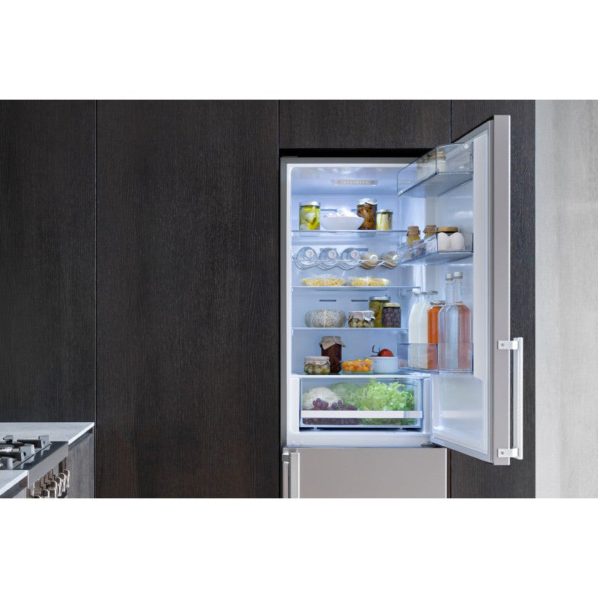 Bertazzoni 31" 17.1 Cu.Ft. Stainless Steel Freestanding Bottom Mount Refrigerator With Automatic Ice Maker and Reversible Door