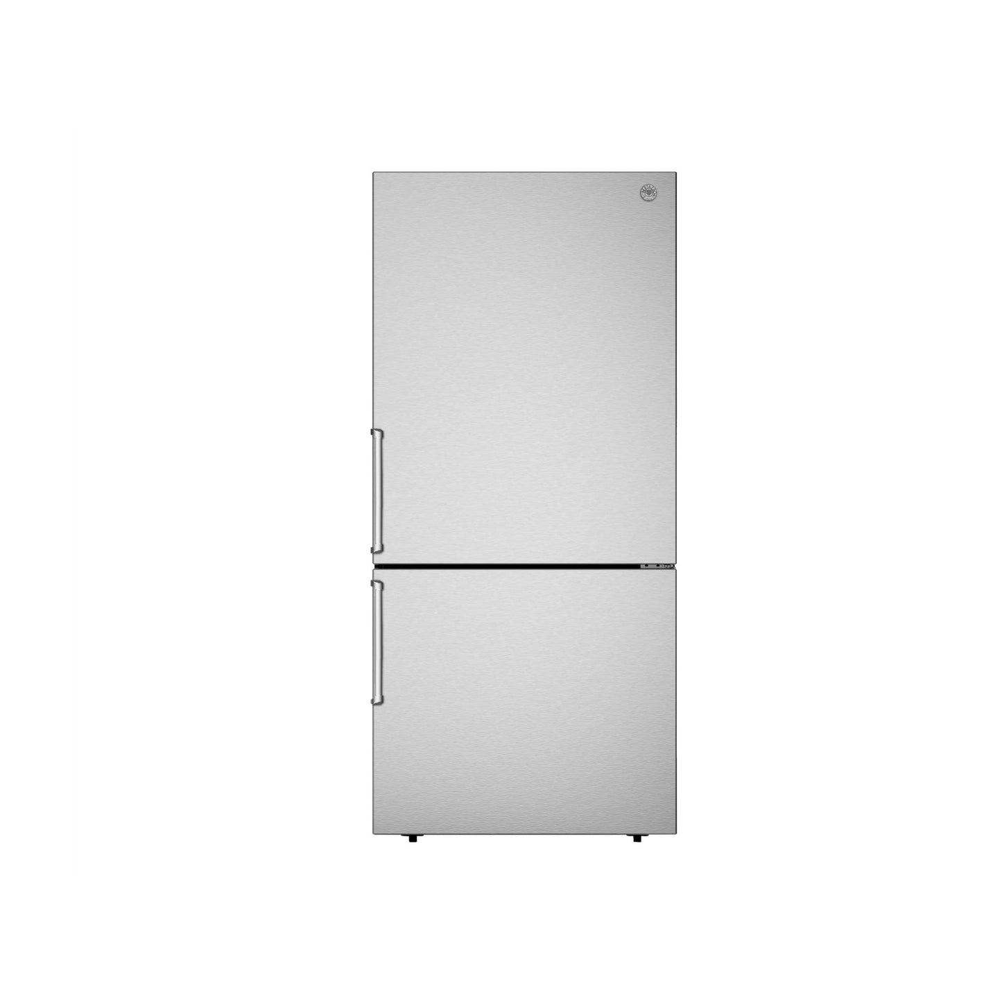 Bertazzoni 31" 17.1 Cu.Ft. Stainless Steel Freestanding Bottom Mount Refrigerator With Automatic Ice Maker and Reversible Door