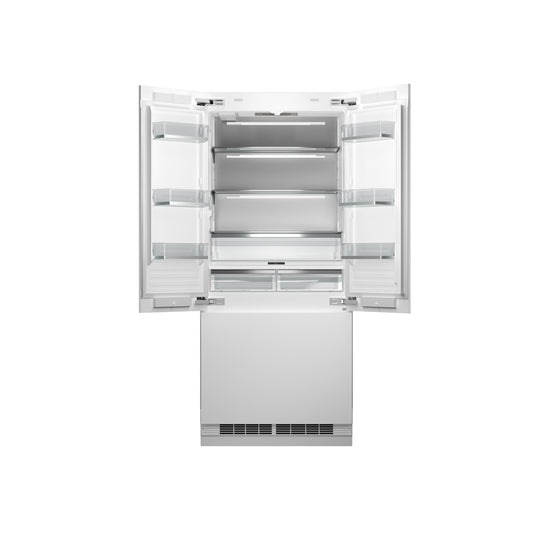 Bertazzoni 36" 19.6 Cu.Ft. Panel Ready Built-In French Door Refrigerator With Ice Maker and Internal Water Dispenser