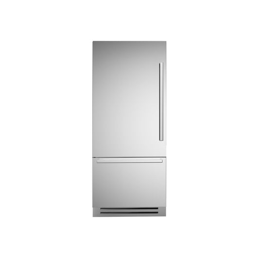 Bertazzoni 36" 19.6 Cu.Ft. Stainless Steel Built-In Bottom Mount Refrigerator With Ice Maker and Left Swing Door