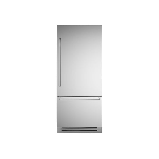 Bertazzoni 36" 19.6 Cu.Ft. Stainless Steel Built-In Bottom Mount Refrigerator With Ice Maker and Right Swing Door