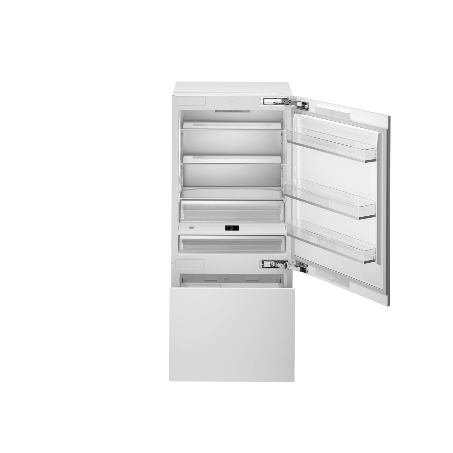 Bertazzoni 36" 19.8 Cu.Ft. Panel Ready Built-In Bottom Mount Refrigerator With Ice Maker, Internal Water Dispenser and Reversible Door
