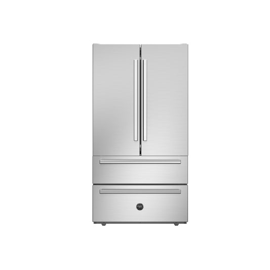 Bertazzoni 36" 22.5 Cu.Ft. Stainless Steel Freestanding French Door Refrigerator With Automatic Ice Maker