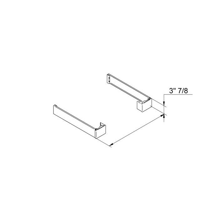 Bertazzoni 5" 2-Piece Stainless Steel Square Leg Covers for Toekick Panels