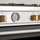 Bertazzoni Collezione Metalli 12-Piece Satin Gold Knob Decor Set for Master Series Dual Fuel Ranges