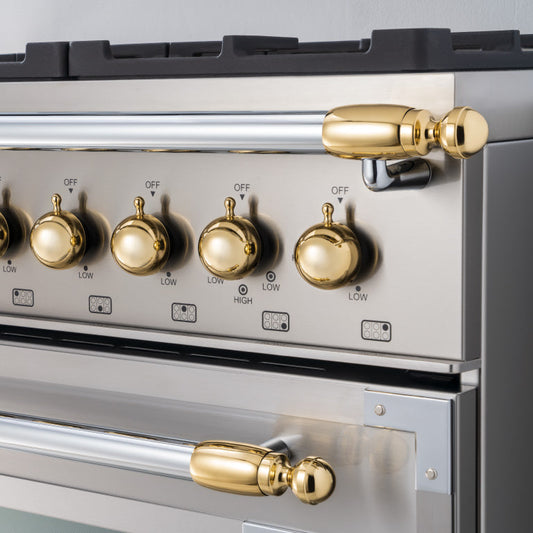 Bertazzoni Collezione Metalli Gold Decor Set for Heritage Series Range and Hood