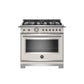 Bertazzoni Heritage Series 36" 6 Brass Burners Avorio All Gas Range With 5.9 Cu.Ft. Oven