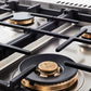 Bertazzoni Heritage Series 36" 6 Brass Burners Nero Matt Propane Gas Range With 5.7 Cu.Ft. Electric Self-Clean Double Oven