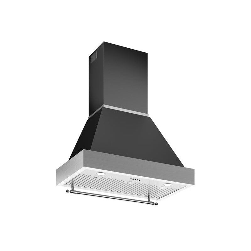 Bertazzoni Heritage Series 36" Nero Matt Wall Mount Canopy