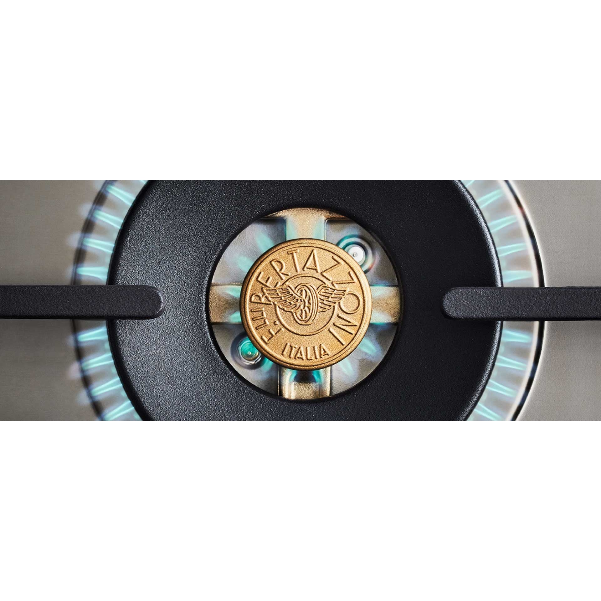 Bertazzoni Heritage Series 48" 6 Brass Burners Stainless Steel All Gas Range With 7.1 Cu.Ft. Double Oven and Electric Griddle