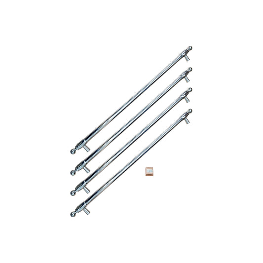 Bertazzoni Heritage Series Stainless Steel New Range Style Handle Kit for 36" Freestanding French Door Refrigerator