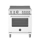 Bertazzoni Master Series 30" 4 High-Power Heating Zones Bianco Matt Freestanding Induction Range With 4.7 Cu.Ft. Electric Oven