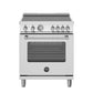Bertazzoni Master Series 30" 4 High-Power Heating Zones Stainless Steel Freestanding Induction Range With 4.7 Cu.Ft. Electric Oven
