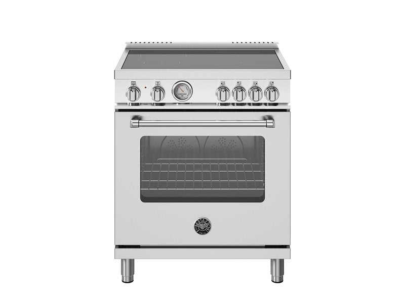 Bertazzoni Master Series 30" 4 High-Power Heating Zones Stainless Steel Freestanding Induction Range With 4.7 Cu.Ft. Electric Oven