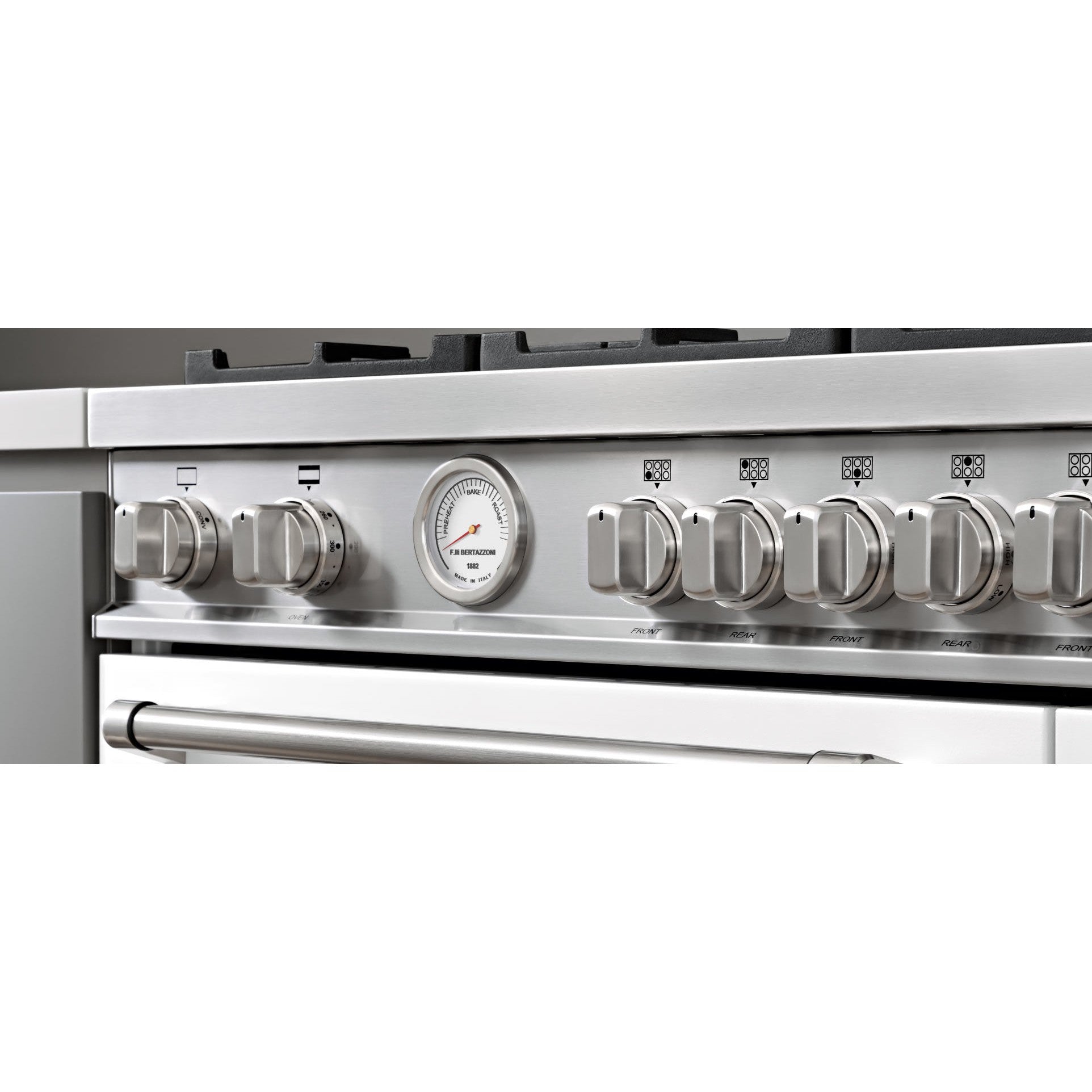 Bertazzoni Master Series 30" 5 Aluminum Burners Bianco Matt Freestanding All Gas Range With 4.7 Cu.Ft. Oven