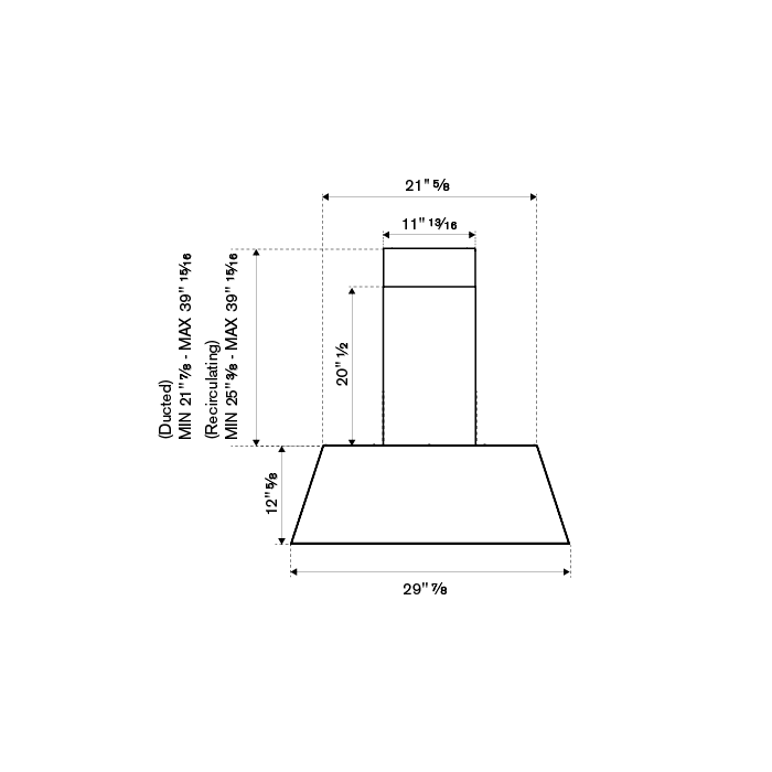 Bertazzoni Master Series 30" Bianco Matt Contemporary Wall Mount Canopy Hood With 600 CFM Motor