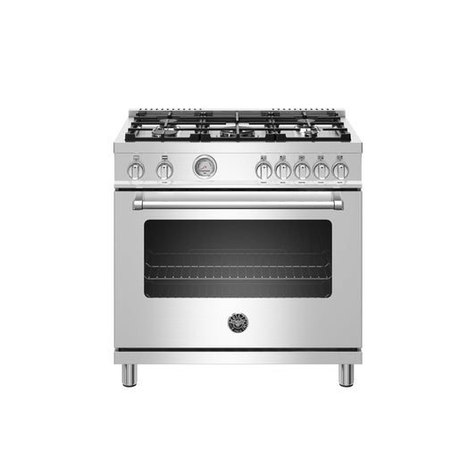 Bertazzoni Master Series 36" 5 Aluminum Burners Stainless Steel Freestanding All Gas Range With 5.9 Cu.Ft. Oven