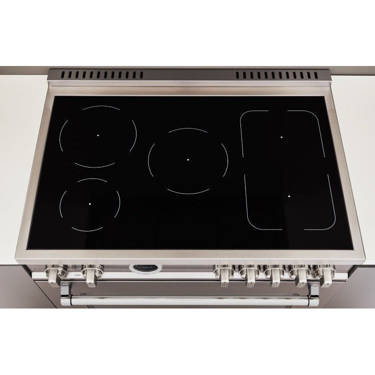 Bertazzoni Master Series 36" 5 Heating Zones Stainless Steel Freestanding Induction Range With 5.9 Cu.Ft. Electric Oven