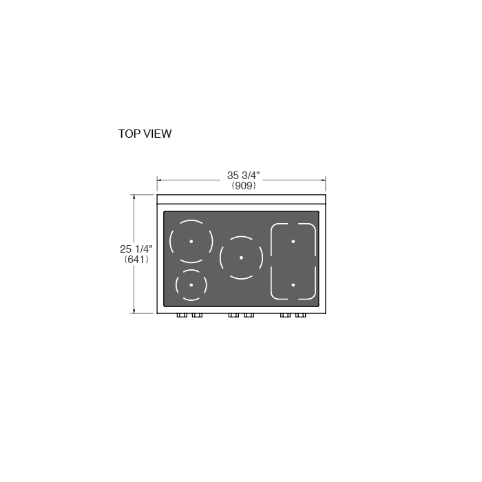 Bertazzoni Master Series 36" 5 Heating Zones Stainless Steel Induction Rangetop