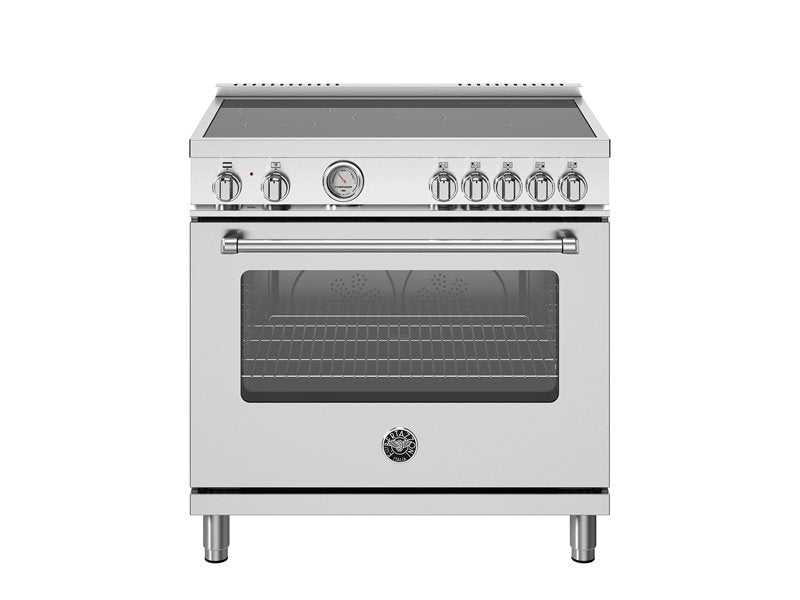 Bertazzoni Master Series 36" 5 igh-Power Heating Zones Stainless Steel Freestanding Induction Range With 5.9 Cu.Ft. Electric Oven