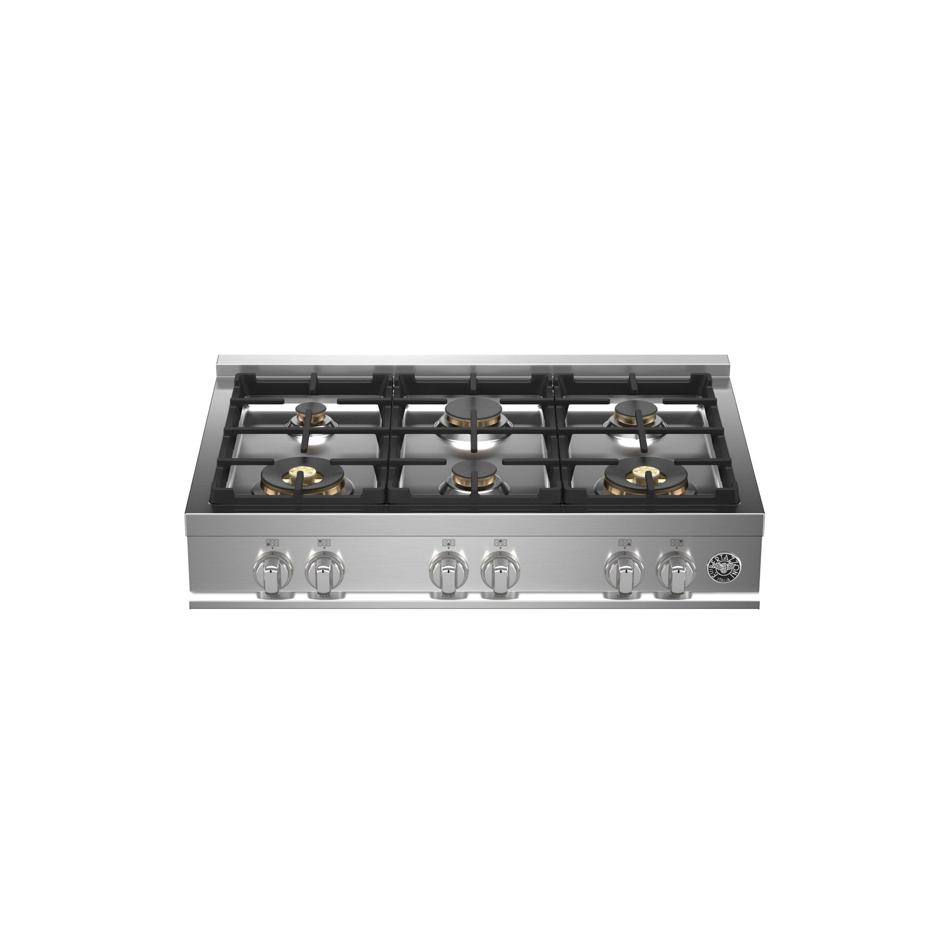 Bertazzoni Master Series 36" 6 Brass Burners Stainless Steel Gas Rangetop