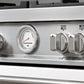Bertazzoni Master Series 48" 6 Aluminum Burners Bianco Matt Freestanding Dual Fuel Range With 7.1 Cu.Ft. Electric Manual Clean Double Oven and Griddle