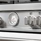 Bertazzoni Master Series 48" 6 Aluminum Burners Nero Matt Freestanding All Gas Range With 7.1 Cu.Ft. Double Oven and Electric Griddle